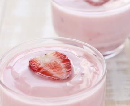 Yaourts aux fraises et agar agar